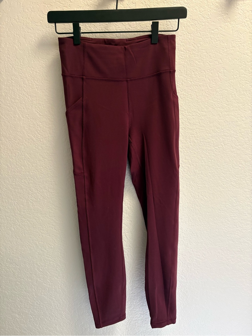 lululemon athletica High-Rise Burgundy Leggings with Side Pockets